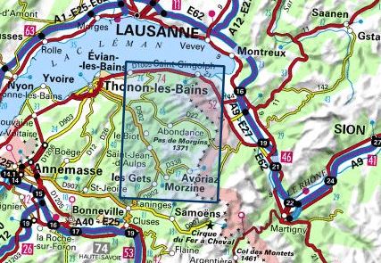 Carte TOP 25 n° 3528 ET - Morzine & Massif du Chablais (Alpes) | IGN carte de randonnée IGN