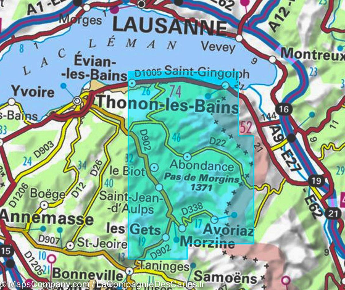 Carte TOP 25 n° 3528 ETR (résistante) - Morzine & Massif du Chablais (Alpes) | IGN carte de randonnée IGN