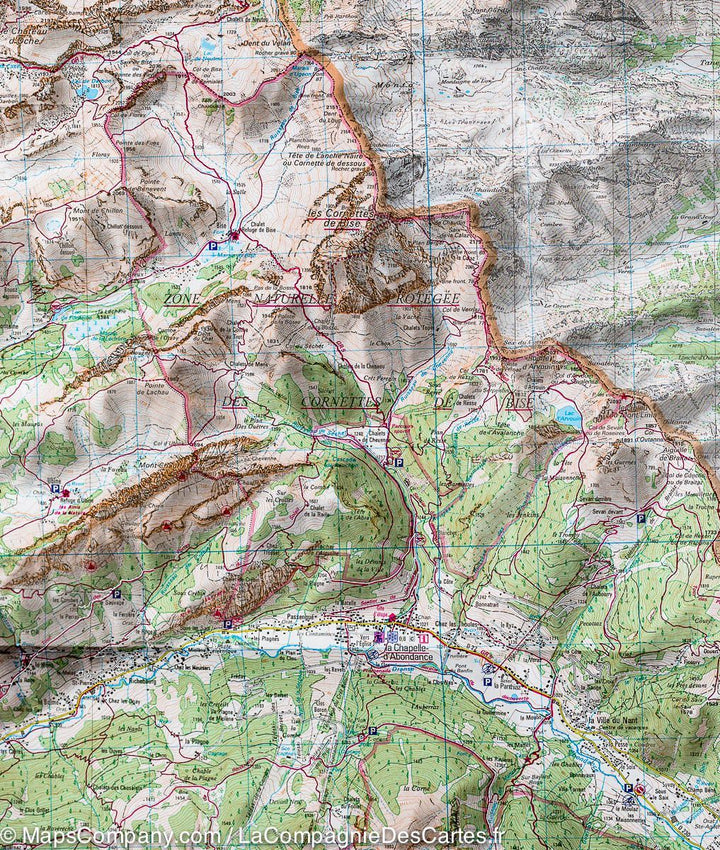 Carte TOP 25 n° 3528 ETR (résistante) - Morzine & Massif du Chablais (Alpes) | IGN carte pliée IGN 