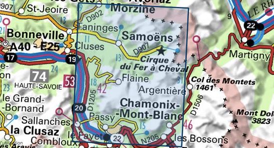 Carte TOP 25 n° 3530 ET - Samoëns & Haut-Giffre (Alpes) | IGN carte de randonnée IGN