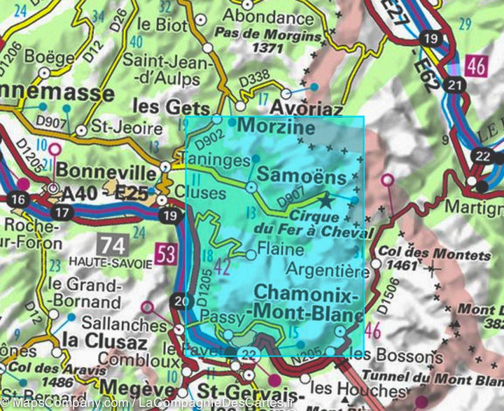 Carte TOP 25 n° 3530 ETR (résistante) - Samoëns & Haut Giffre (Alpes) | IGN carte pliée IGN 