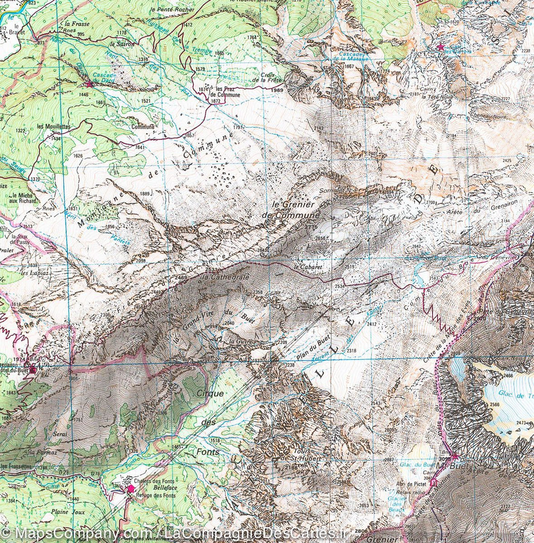Carte TOP 25 n° 3530 ETR (résistante) - Samoëns & Haut Giffre (Alpes) | IGN carte pliée IGN 