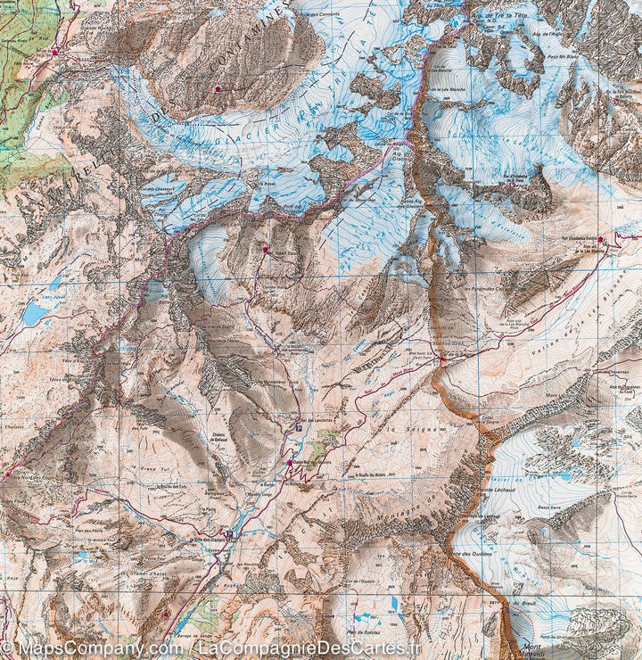 Carte TOP 25 n° 3531 ET - Saint-Gervais-les-Bains & Massif du Mont Blanc | IGN carte pliée IGN 