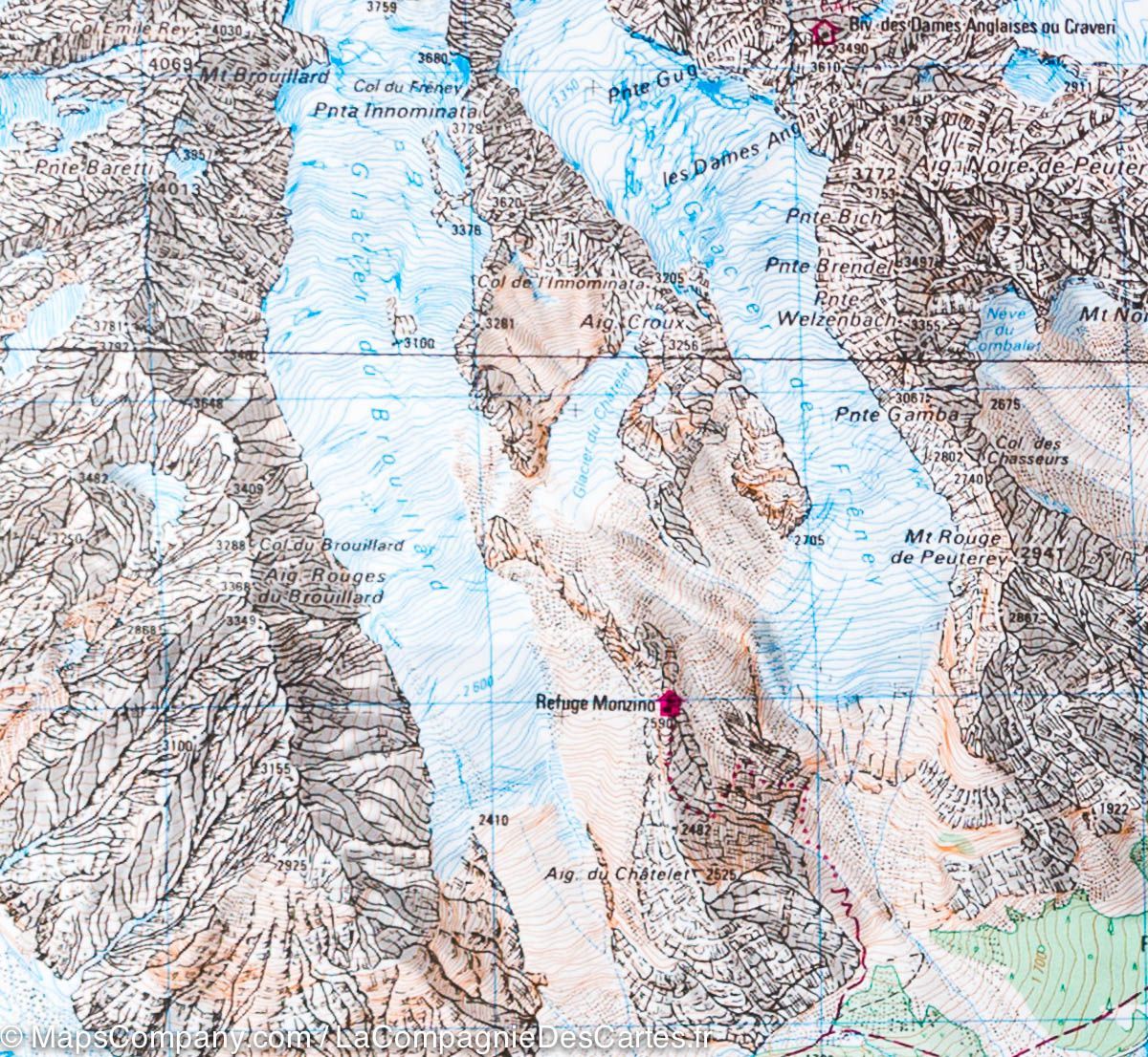 Carte TOP 25 n° 3531 ETR (résistante) - St Gervais & Massif du Mont Blanc | IGN carte de randonnée IGN