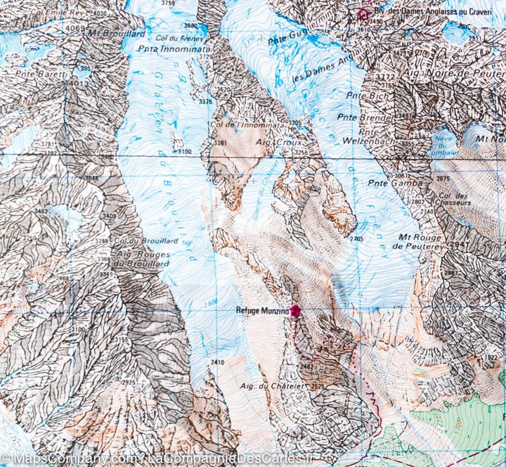 Carte TOP 25 n° 3531 ETR (résistante) - St Gervais & Massif du Mont Blanc | IGN carte pliée IGN 