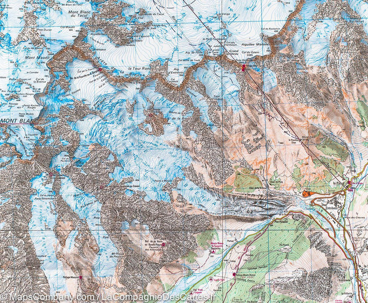 Carte TOP 25 n° 3531 ETR (résistante) - St Gervais & Massif du Mont Blanc | IGN carte pliée IGN 