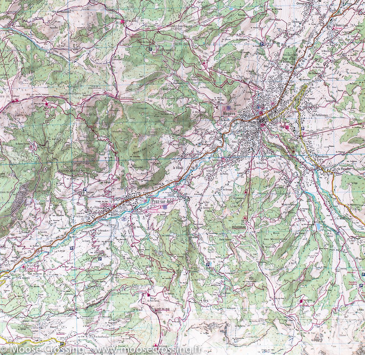 Carte TOP 25 n° 3531 OT - Megève & Col des Aravis (Alpes) | IGN carte de randonnée IGN