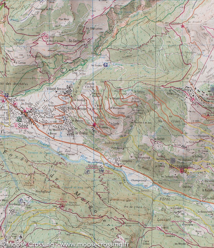 Carte TOP 25 n° 3532 ET - Les Arcs & La Plagne (PN de la Vanoise) | IGN carte pliée IGN 