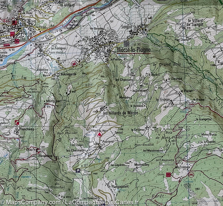 Carte TOP 25 n° 3532 OTR (résistante) - Massif du Beaufortain, Moûtiers, La Plagne (Alpes) | IGN carte pliée IGN 
