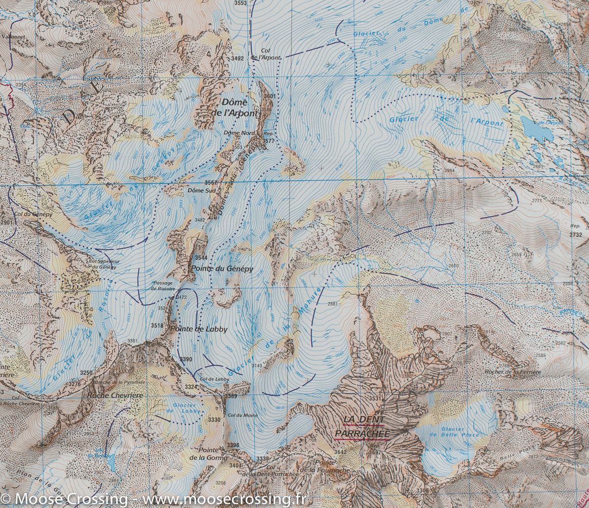Carte TOP 25 n° 3534 OT - Les Trois Vallées & Modane (PN de la Vanoise) | IGN carte de randonnée IGN