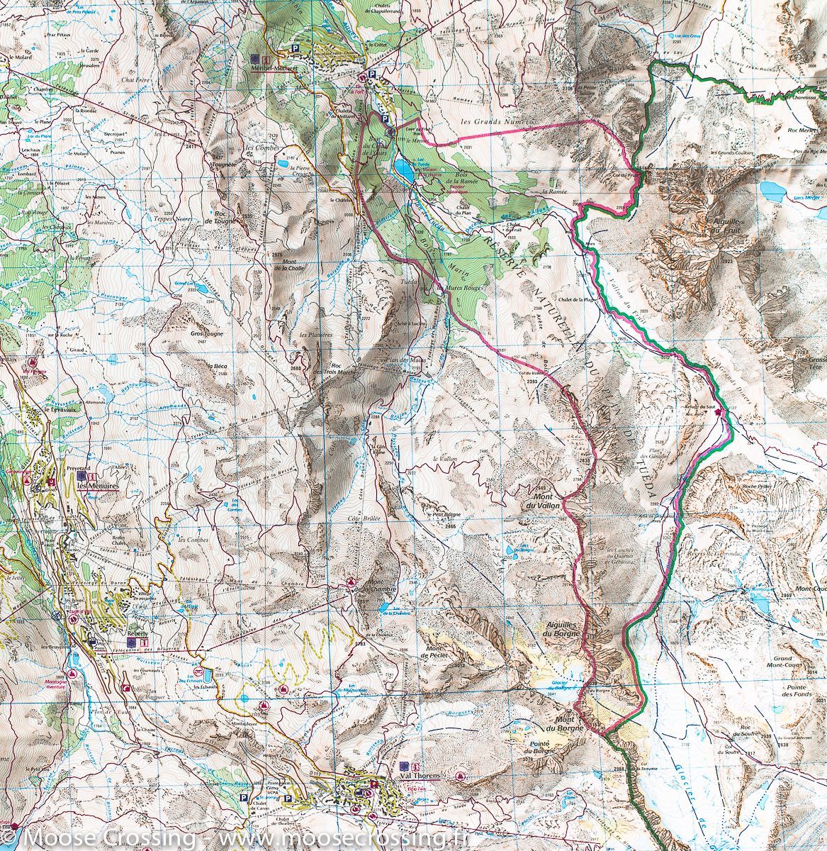 Carte TOP 25 n° 3534 OT - Les Trois Vallées & Modane (PN de la Vanoise) | IGN carte de randonnée IGN