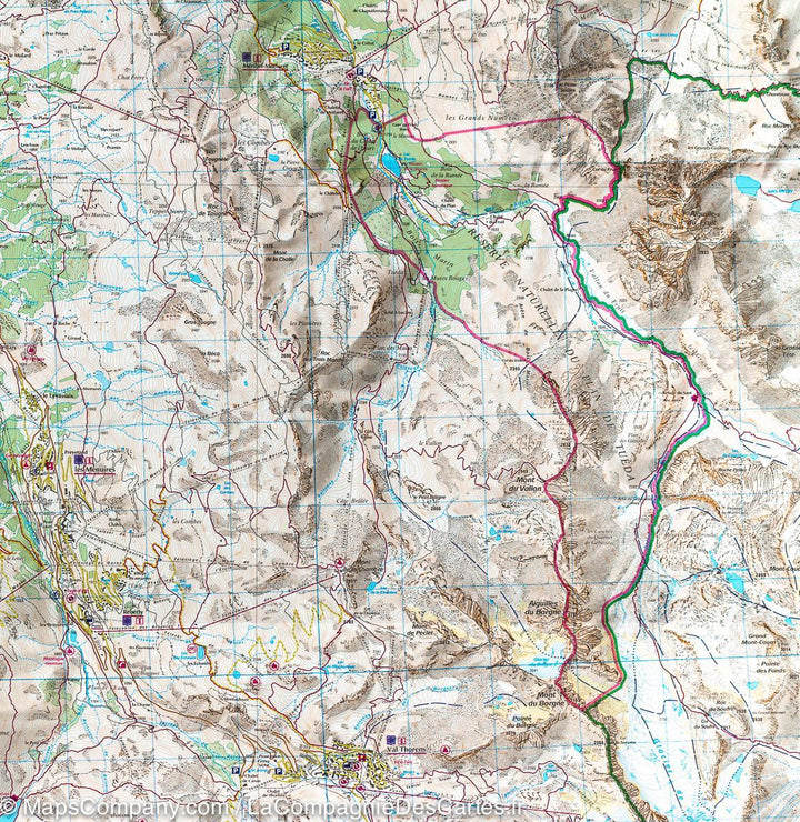 Carte TOP 25 n° 3534 OTR (résistante) - Les Trois Vallées & Modane (PN de la Vanoise, Alpes) | IGN carte pliée IGN 