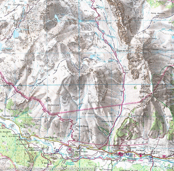 Carte TOP 25 n° 3535 OT - Névache, Mont Thabor & Cols du Galibier et du Lautaret (Alpes) | IGN carte pliée IGN 