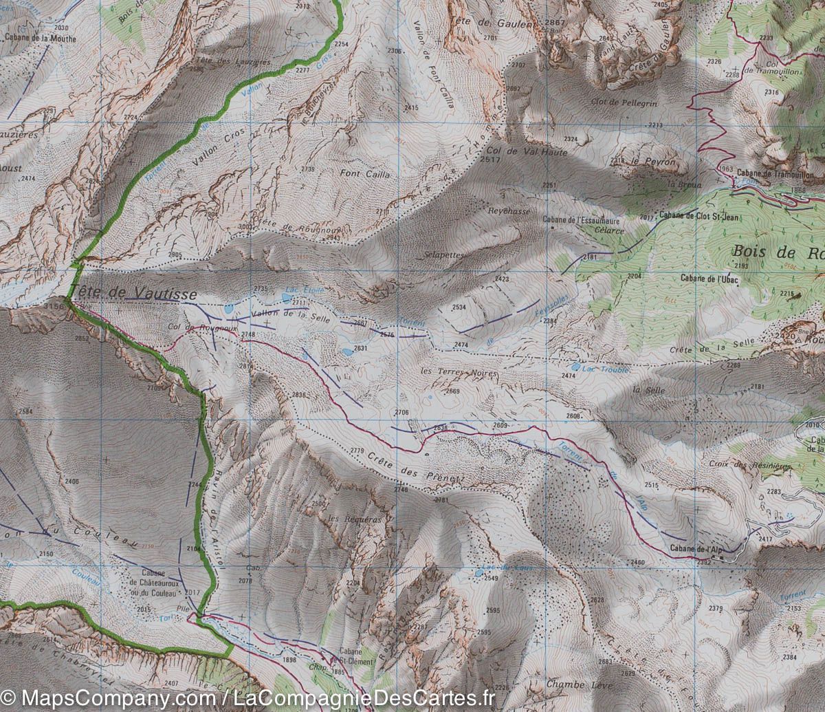 Carte TOP 25 n° 3535 OTR (résistante) - Névache, Mont Thabor, Cols du Galibier et du Lautaret (Alpes) | IGN carte de randonnée IGN