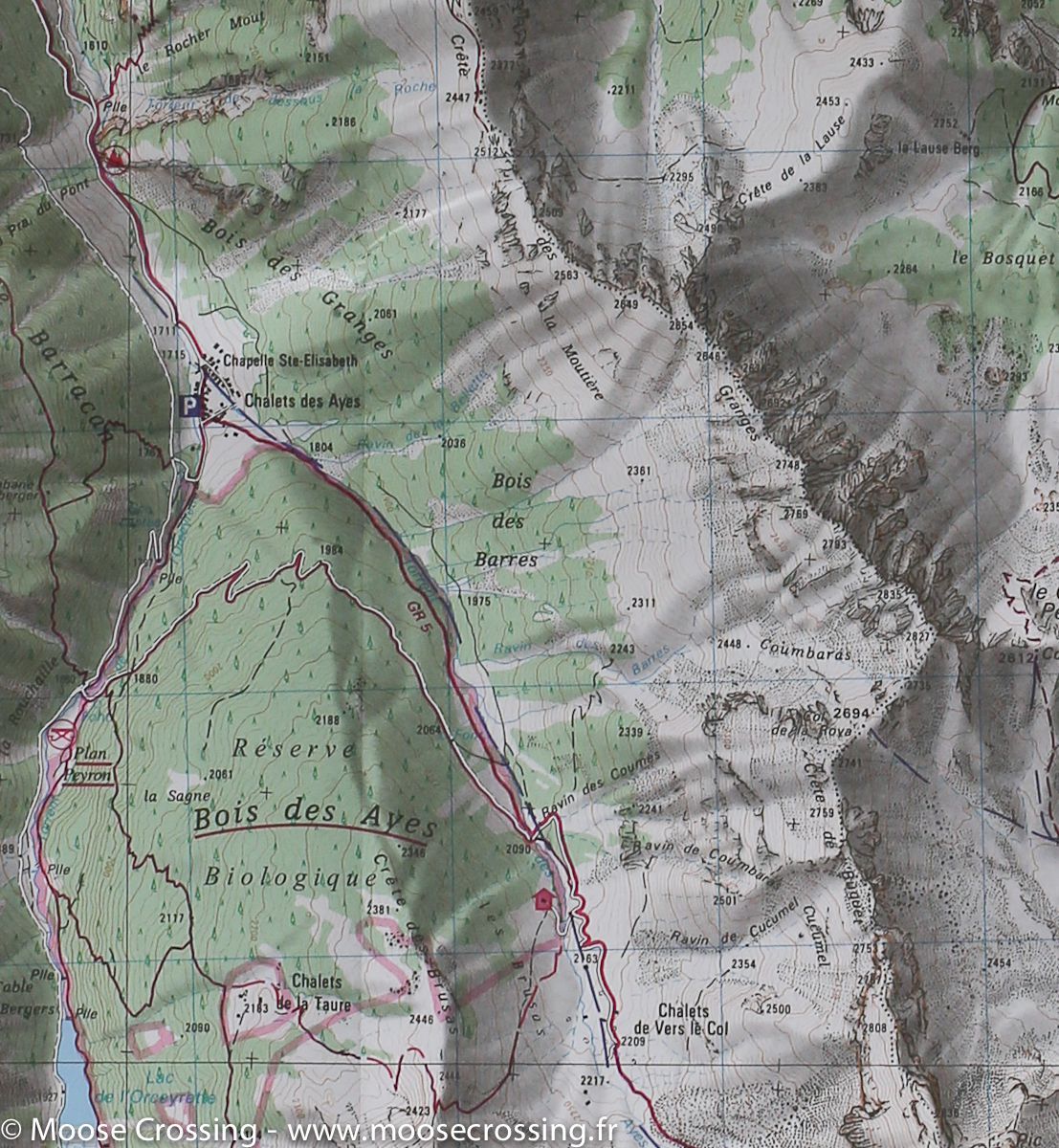Carte TOP 25 n° 3536 OT - Briançon, Serre-Chevalier, Montgenèvre (Alpes) | IGN carte de randonnée IGN