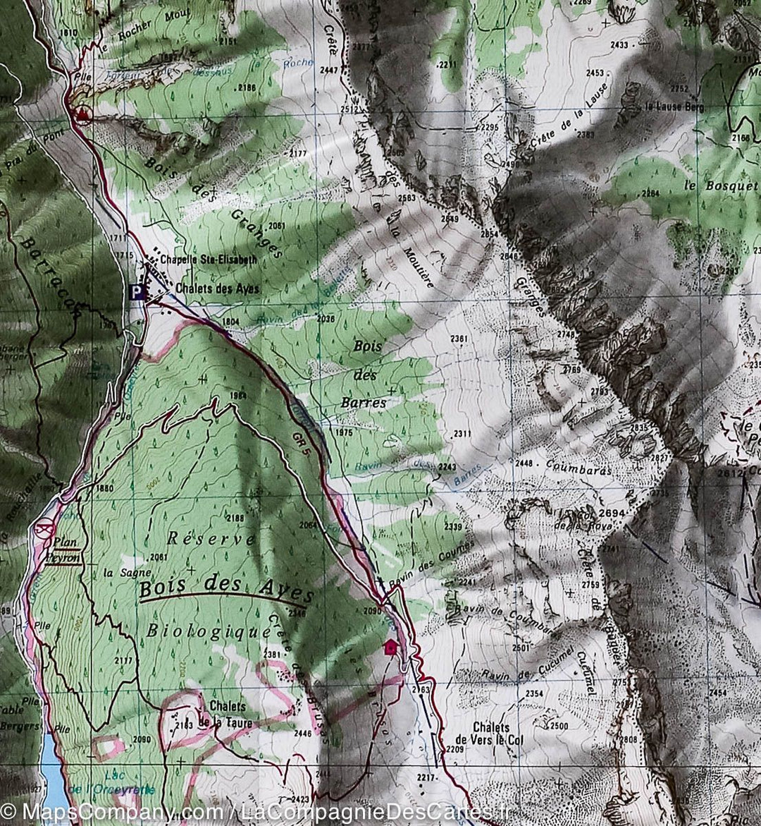 Carte TOP 25 n° 3536 OTR (résistante) - Briançon, Serre Chevalier & Montgenèvre (Alpes) | IGN carte pliée IGN 