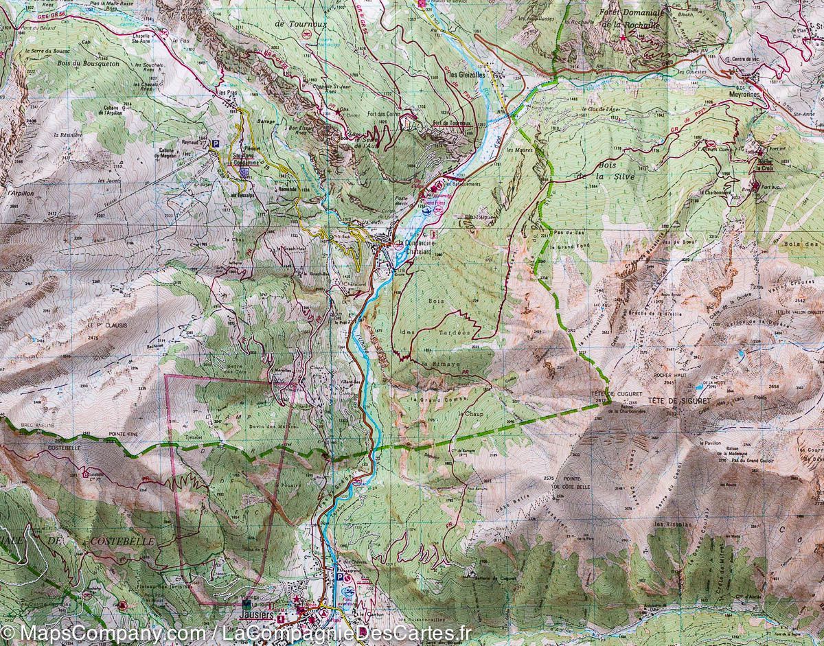 Carte TOP 25 n° 3537 ET - Guillestre, Vars et Risoul (PNR du Queyras, Alpes) | IGN carte de randonnée IGN