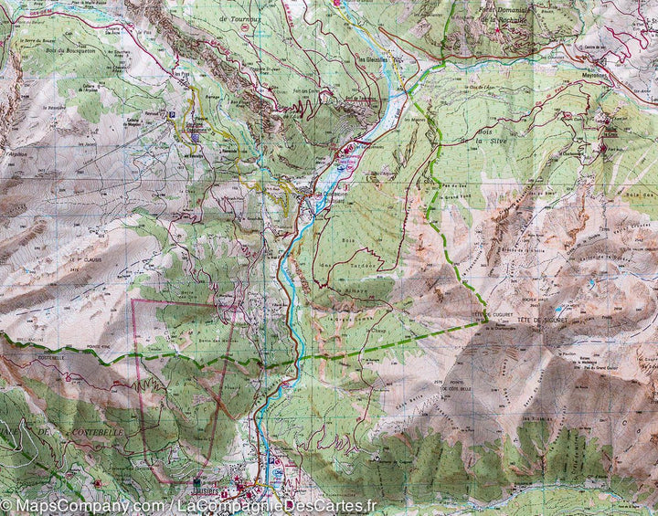 Carte TOP 25 n° 3537 ET - Guillestre, Vars et Risoul (PNR du Queyras, Alpes) | IGN carte pliée IGN 