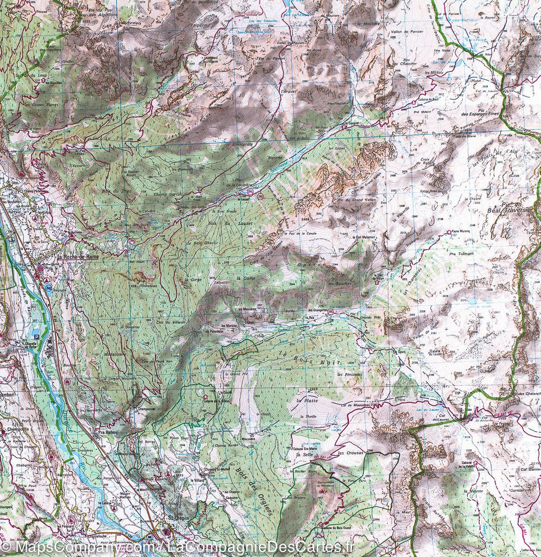 Carte TOP 25 n° 3537 ETR (Résistante) - Guillestre, Vars et Risoul (PNR du Queyras) | IGN carte pliée IGN 