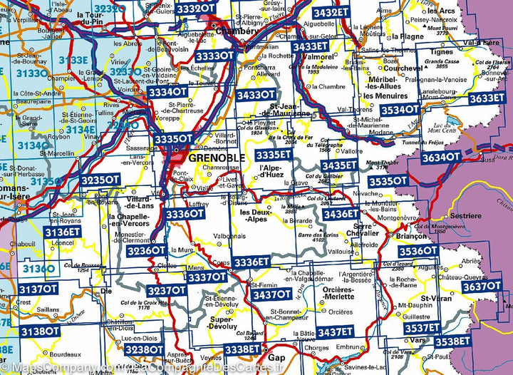 Carte TOP 25 n° 3537 ETR (Résistante) - Guillestre, Vars et Risoul (PNR du Queyras) | IGN carte pliée IGN 
