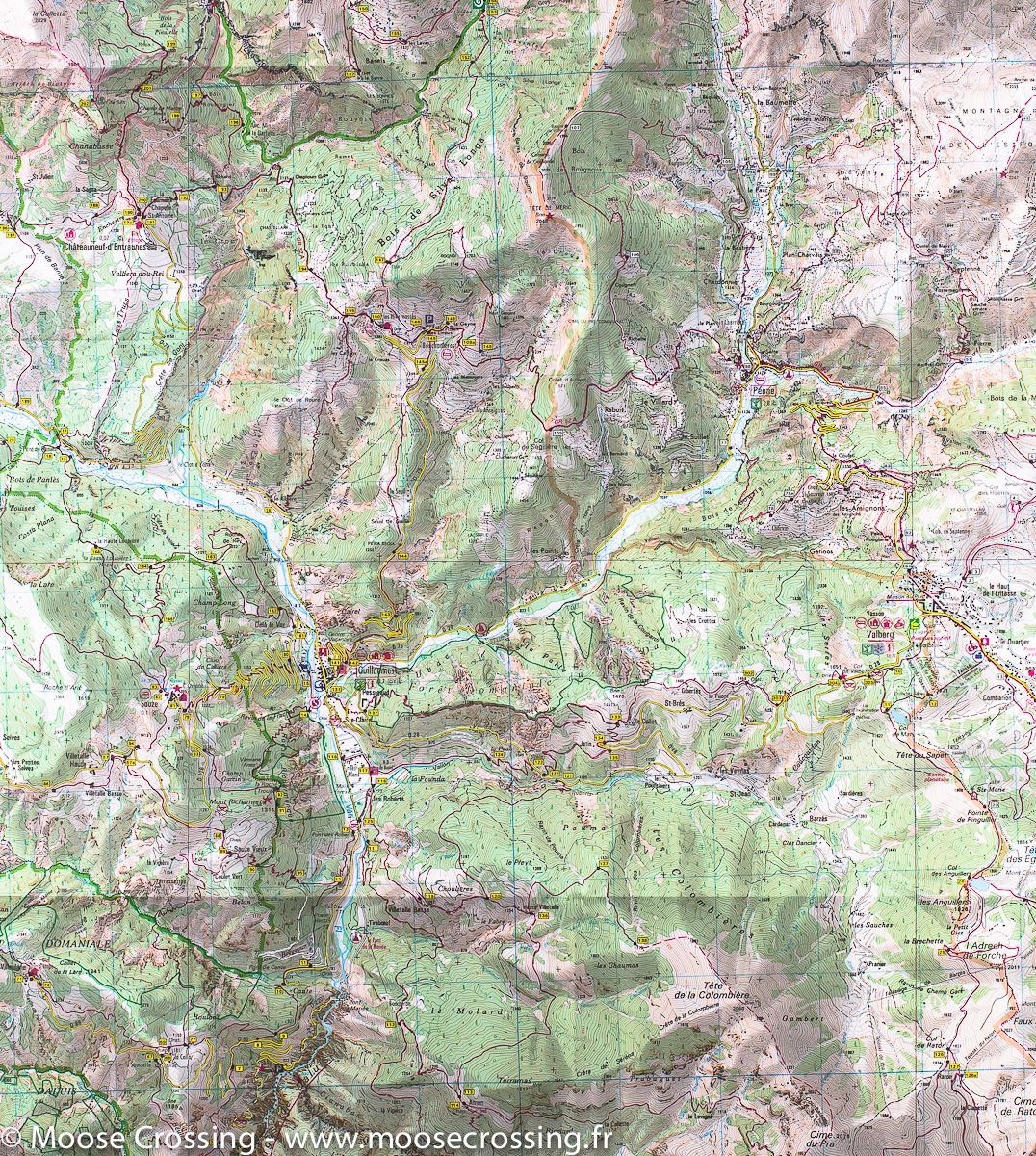 Carte TOP 25 n° 3540 ET - Haute Vallée du Var, Gorges de Daluis (PNR du Mercantour, Alpes) | IGN carte de randonnée IGN