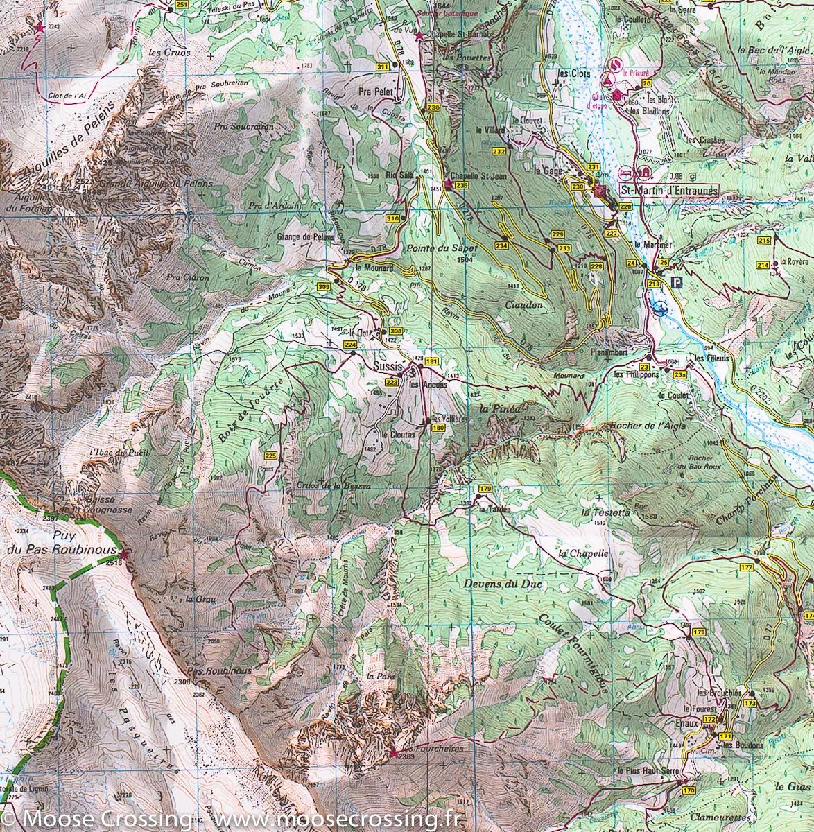 Carte TOP 25 n° 3540 ET - Haute Vallée du Var, Gorges de Daluis (PNR du Mercantour, Alpes) | IGN carte de randonnée IGN