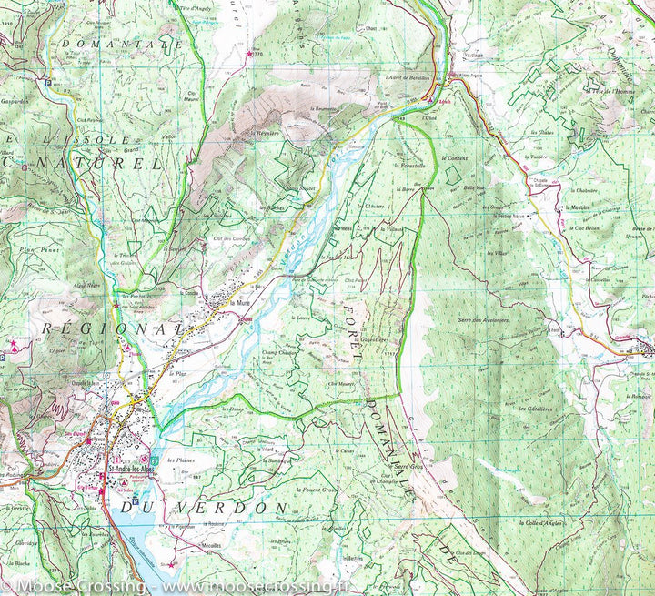 Carte TOP 25 n° 3541 OT - Annot, St André les Alpes (PNR du Verdon) | IGN carte pliée IGN 