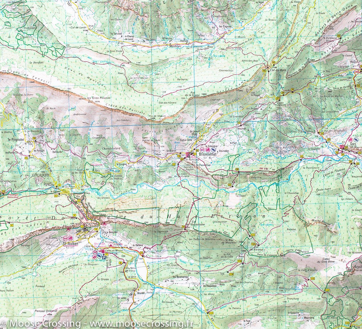 Carte TOP 25 n° 3542 ET - Haut Estéron et Préalpes de Grasse (PNR du Verdon) | IGN carte de randonnée IGN