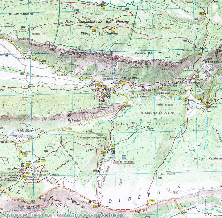 Carte TOP 25 n° 3542 ET - Haut Estéron et Préalpes de Grasse (PNR du Verdon) | IGN carte pliée IGN 