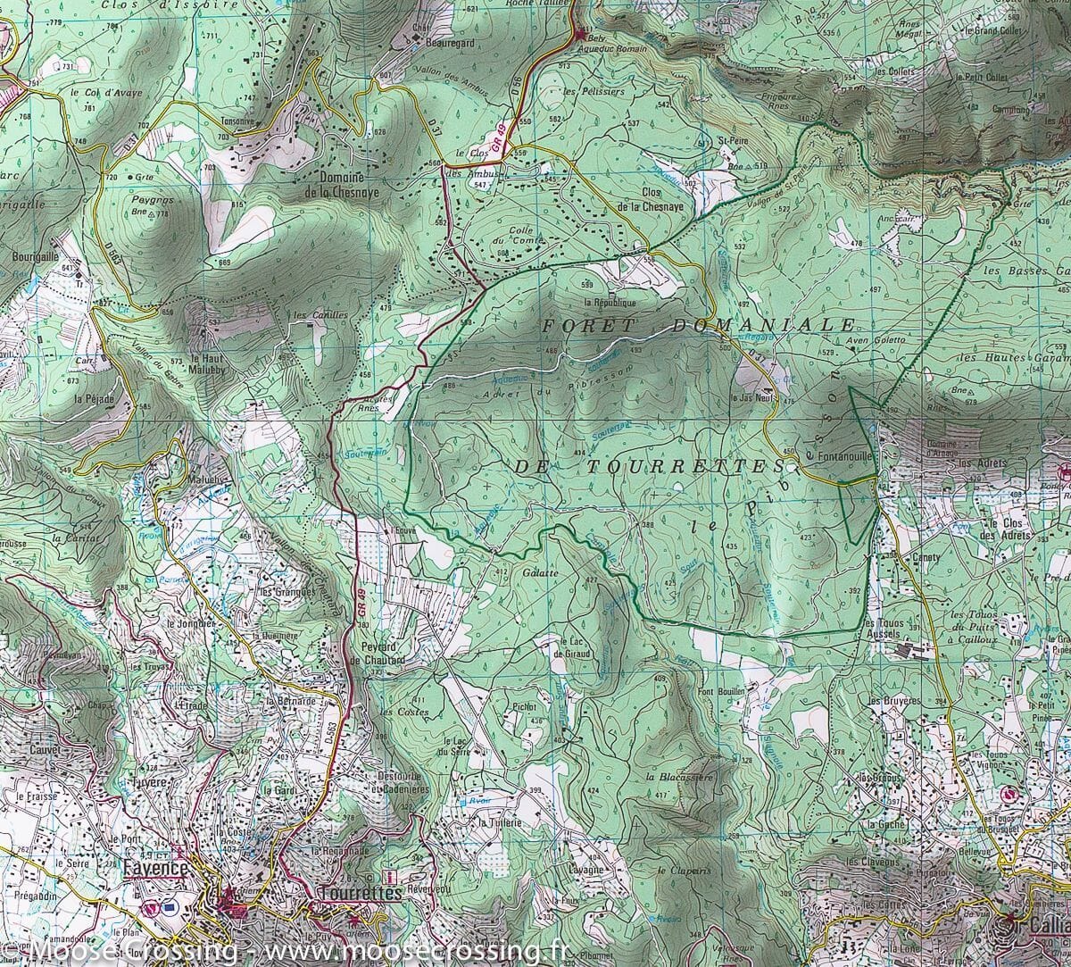 Carte TOP 25 n° 3543 ET - Haute Siagne | IGN carte de randonnée IGN
