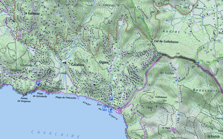 Carte TOP 25 n° 3545 OT - St-Tropez, Ste-Maxime & Massif des Maures | IGN carte pliée IGN 