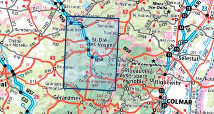 Carte TOP 25 n° 3617 OT - Saint-Dié-des Vosges, Senones, Fraize | IGN carte pliée IGN 