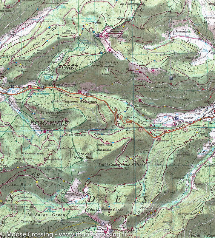 Carte TOP 25 n° 3619 OT- Bussang, Ballon d'Alsace, Grand Ballon | IGN carte pliée IGN 