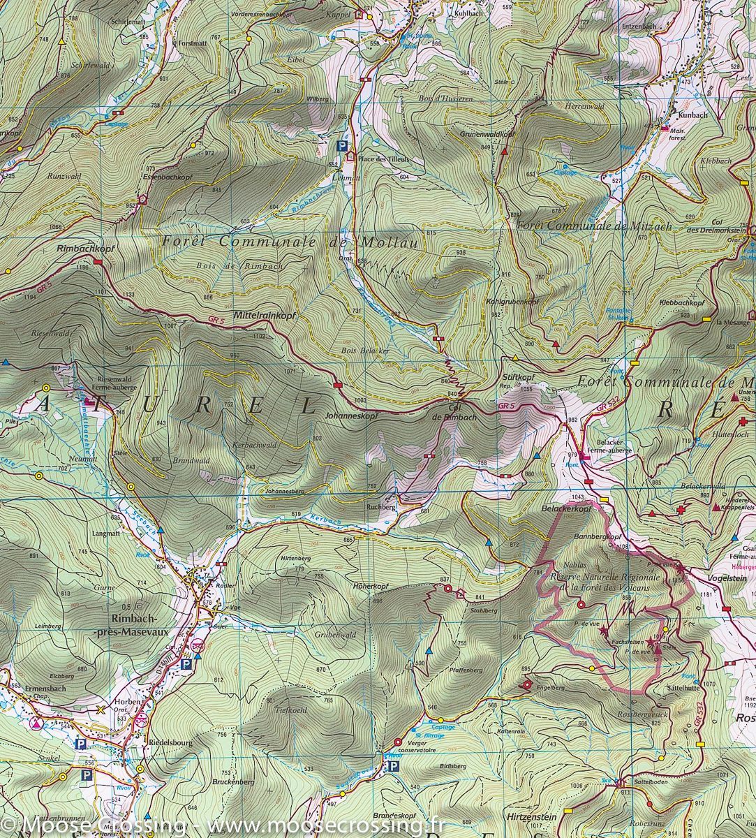 Carte TOP 25 n° 3620 ET - Grand Ballon, Cernay, Guebwiller | IGN carte de randonnée IGN