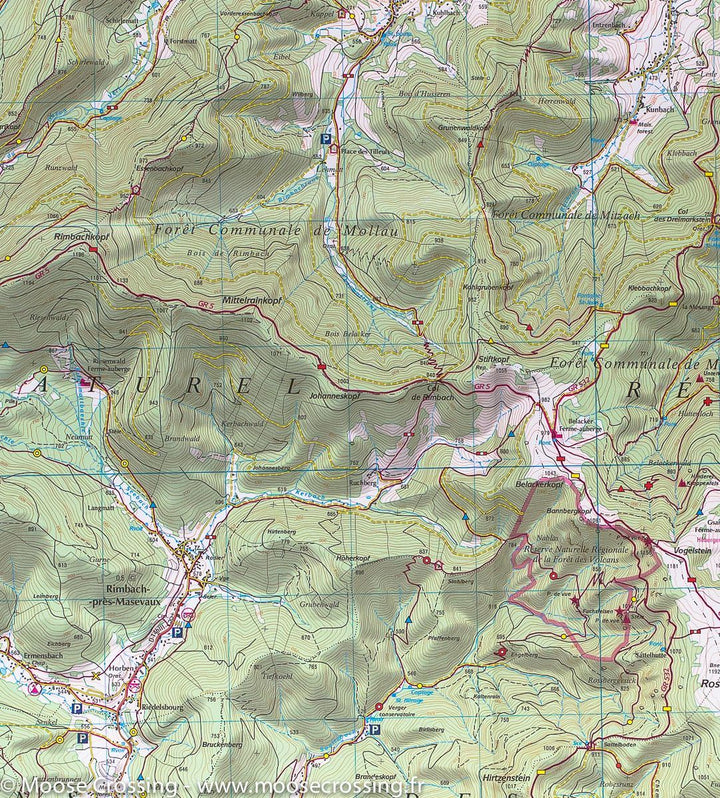 Carte TOP 25 n° 3620 ET - Grand Ballon, Cernay, Guebwiller | IGN carte pliée IGN 