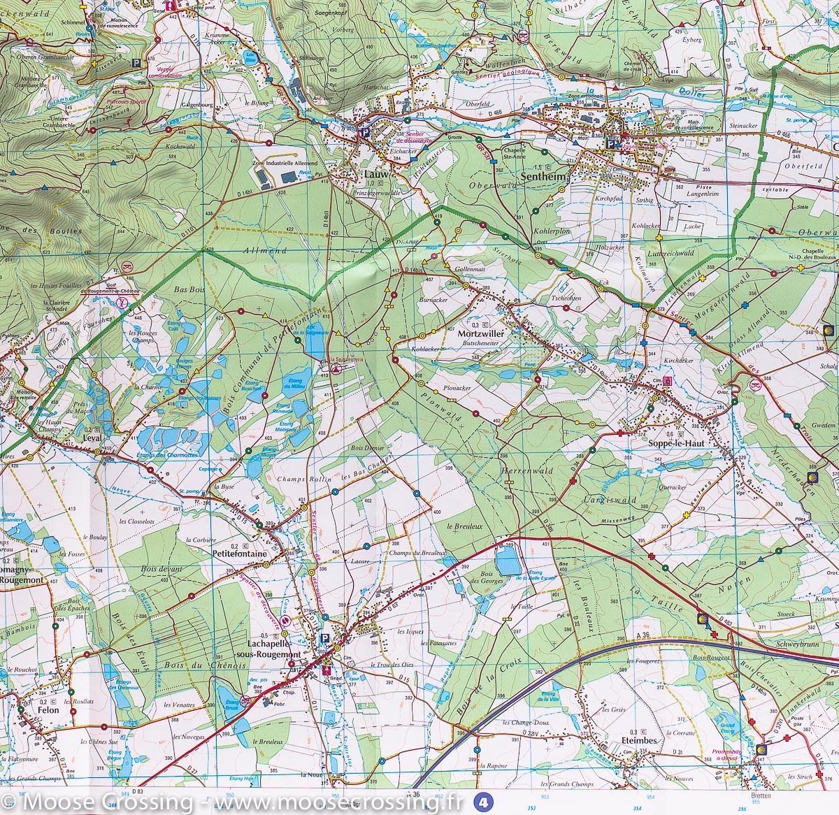 Carte TOP 25 n° 3620 ET - Grand Ballon, Cernay, Guebwiller | IGN carte de randonnée IGN