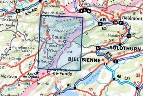 Carte TOP 25 n° 3623 OT - Maiche, Gorges du Doubs | IGN carte pliée IGN 