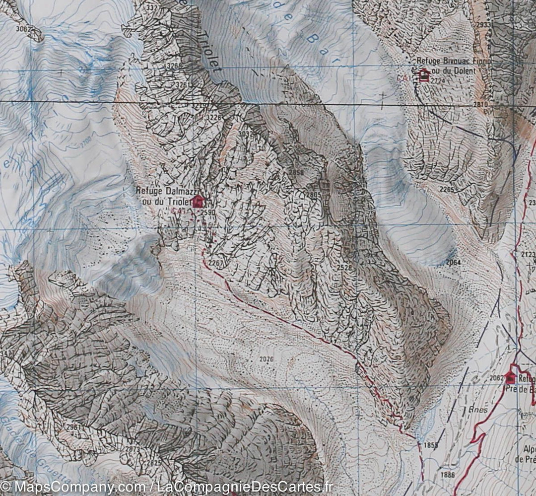 Carte TOP 25 n° 3630 OT - Chamonix & Massif du Mont Blanc (Alpes) | IGN carte pliée IGN 