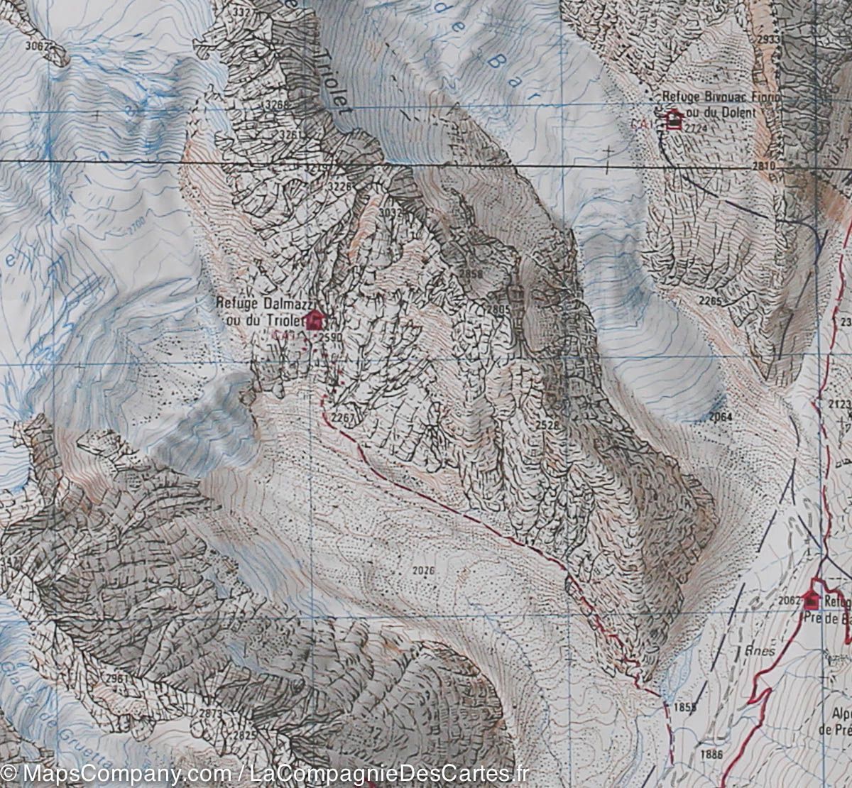 Carte TOP 25 n° 3630 OT - Chamonix & Massif du Mont Blanc (Alpes) | IGN carte de randonnée IGN