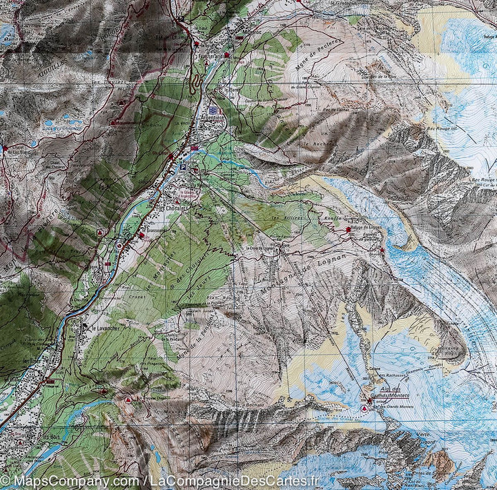Carte TOP 25 n° 3630 OTR (résistante) - Chamonix & Massif du Mont Blanc | IGN carte pliée IGN 