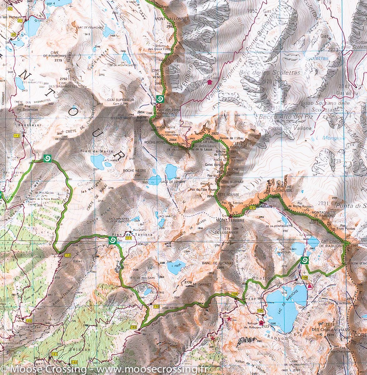 Carte TOP 25 n° 3639 OT - Haute Tinée 1, Auron (PNR du Mercantour, Alpes) | IGN carte de randonnée IGN