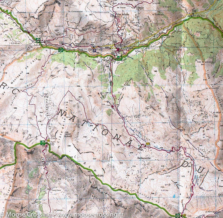 Carte TOP 25 n° 3640 OT - Haut Cians, Valberg (Mercantour) | IGN carte pliée IGN 