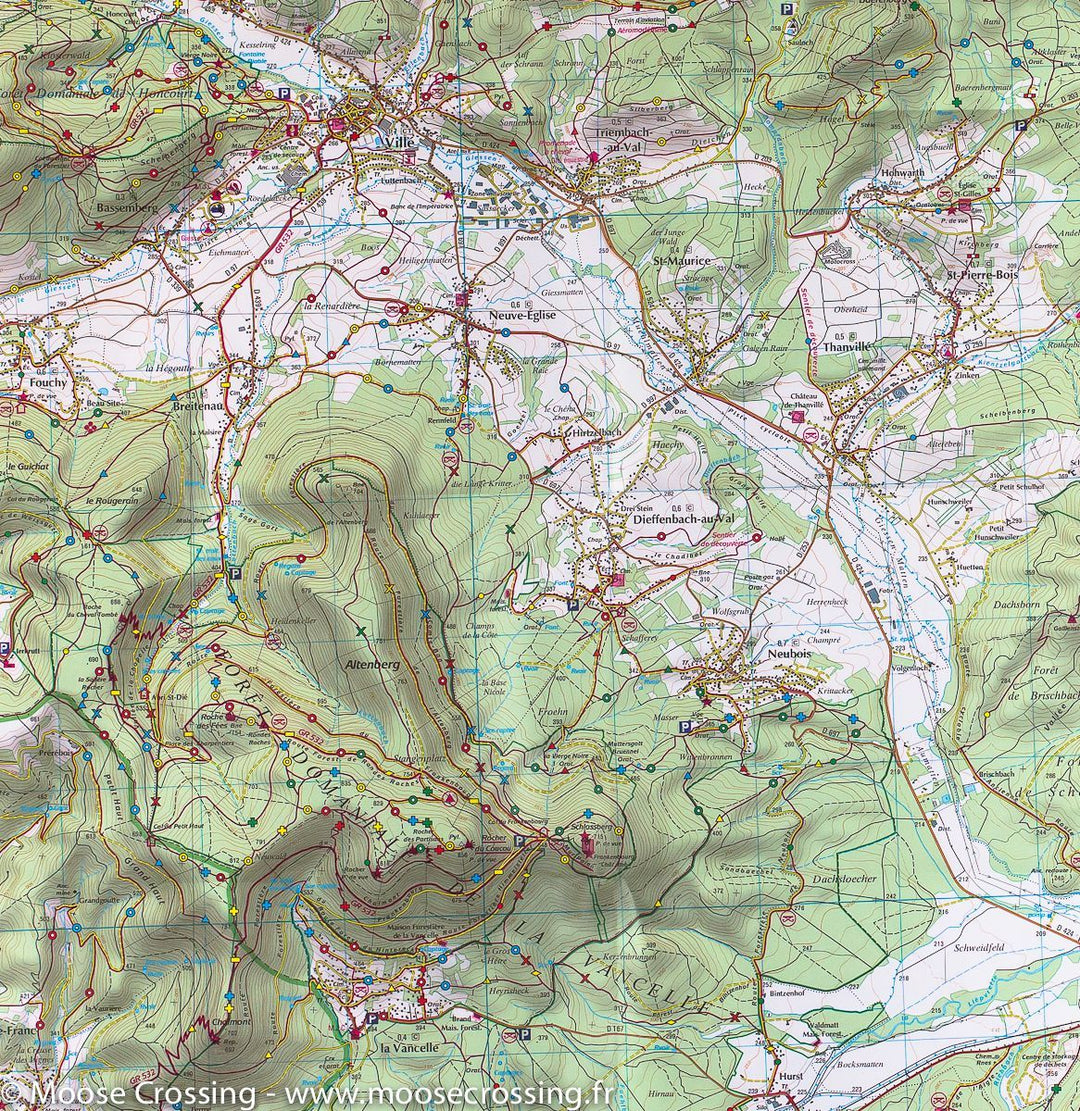 Carte TOP 25 n° 3717 ET - Barr, le Hohwald, Villé & Haute vallée de la Bruche | IGN carte pliée IGN 