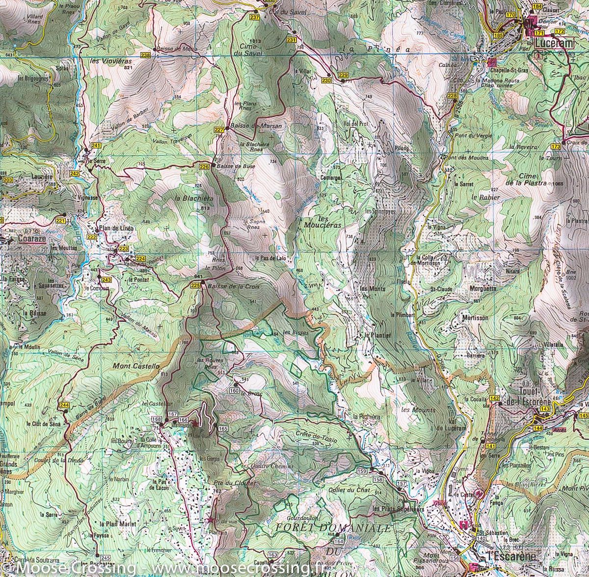 Carte TOP 25 n° 3741 ET - Vallée de la Bévéra, Vallée des Paillons, Parc national du Mercantour | IGN carte de randonnée IGN