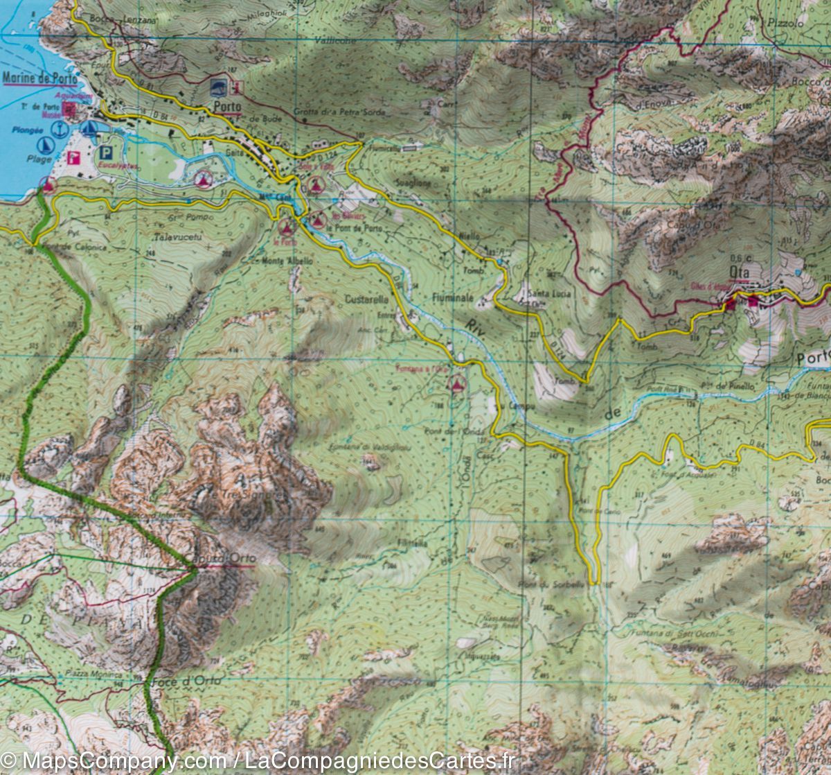 Carte TOP 25 n° 4150 OT - Porto, Calanche de Piana (PNR de Corse) | IGN carte de randonnée IGN