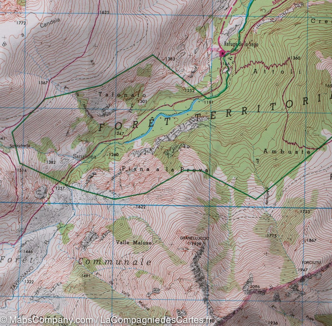 Carte TOP 25 n° 4251 OT - Monte d'Oro, Monte Rotondo (PNR de Corse) | IGN carte pliée IGN 