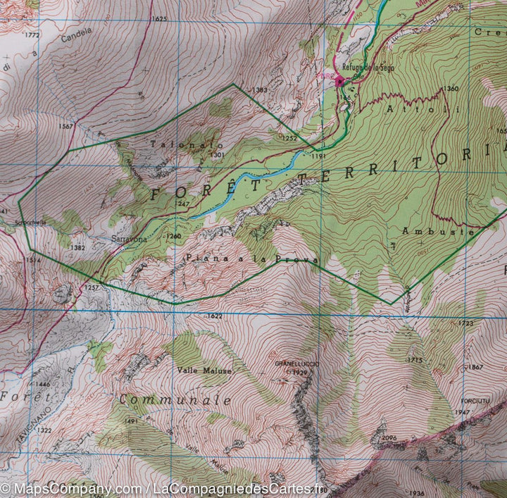 Carte TOP 25 n° 4251 OT - Monte d'Oro, Monte Rotondo (PNR de Corse) | IGN carte pliée IGN 