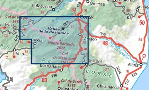 Carte TOP 25 n° 4251 OT - Monte d'Oro, Monte Rotondo (PNR de Corse) | IGN carte de randonnée IGN