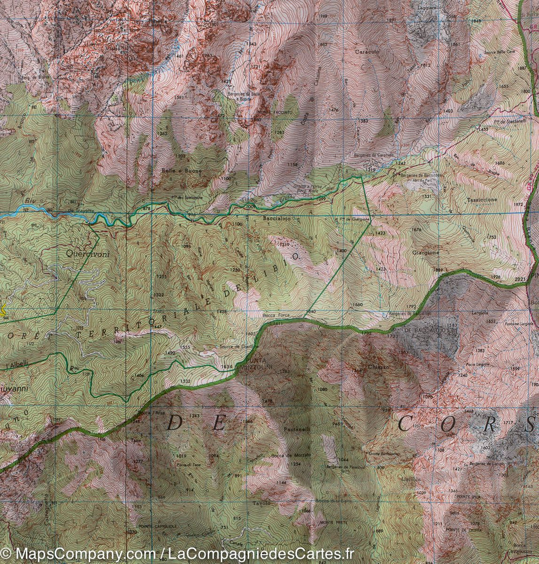 Carte TOP 25 n° 4251 OT - Monte d'Oro, Monte Rotondo (PNR de Corse) | IGN carte pliée IGN 