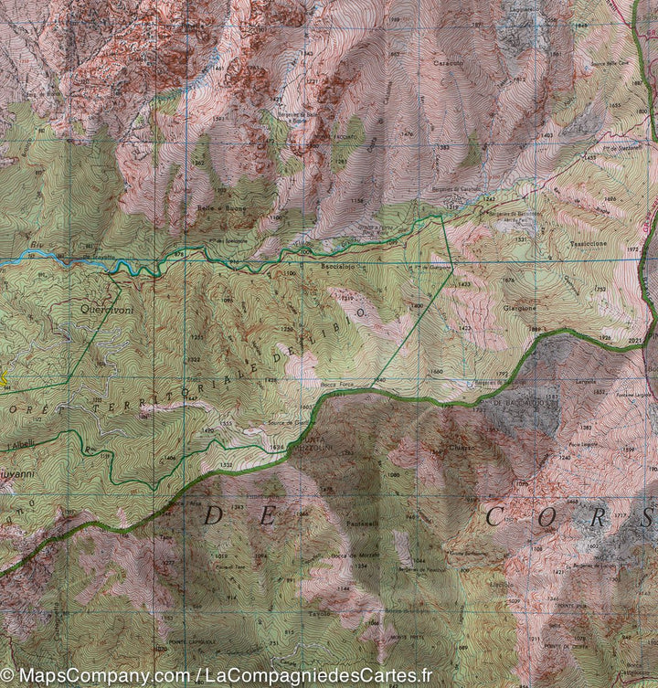 Carte TOP 25 n° 4251 OT - Monte d'Oro, Monte Rotondo (PNR de Corse) | IGN carte pliée IGN 